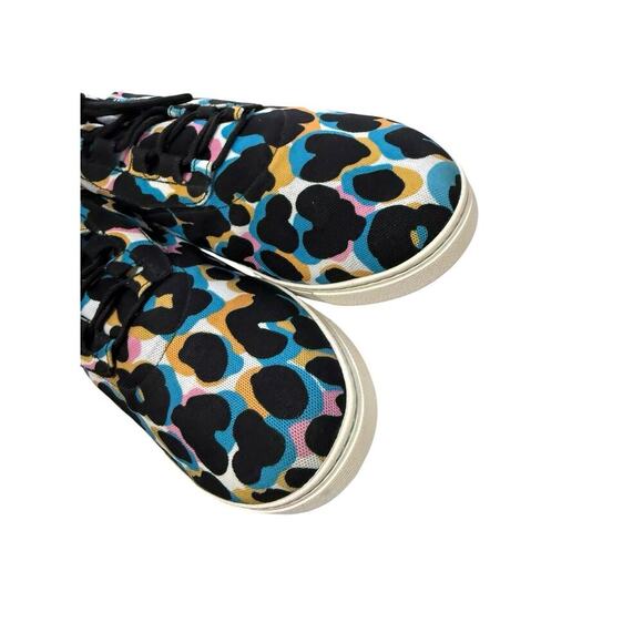 Stuart Weitzman Home Stretch Multicolor Leopard Sneakers Stretch Womens 9.5 M - Picture 6 of 8